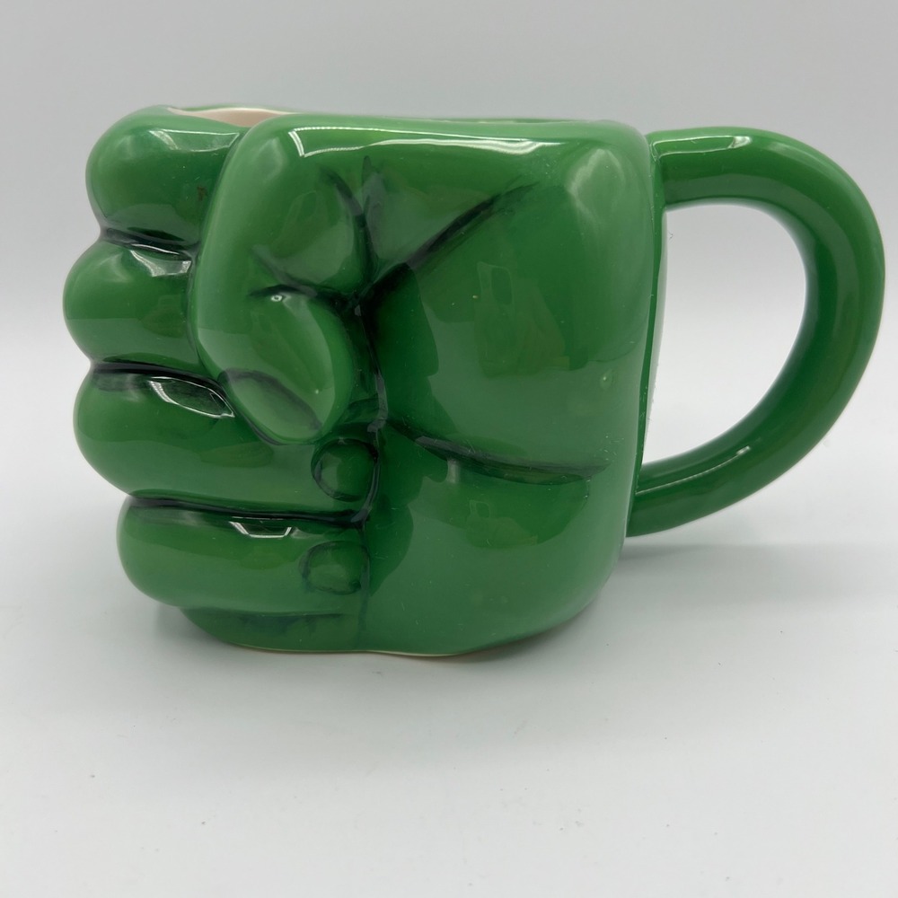 Marvel Incredible Hulk Fist Ceramic Coffee Mug Green 3D Sculpted Avengers Cup